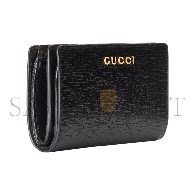 GUCCI CARD CASE WALLET WITH GUCCI SCRIPT 772640 (18.5*14*3cm)